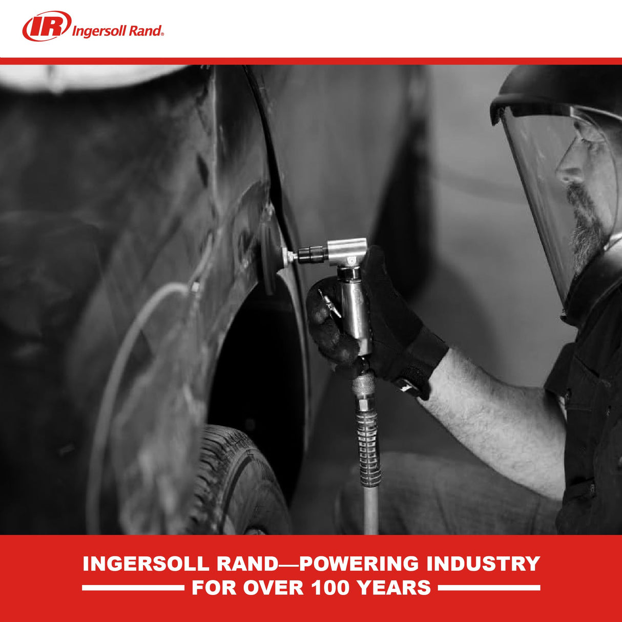 Ingersoll Rand 301B Air Die Grinder – 1/4", Right Angle, 21,000 RPM, Ball Bearing Construction, Safety Lock, Aluminum Housing, Lightweight Power Tool, Black