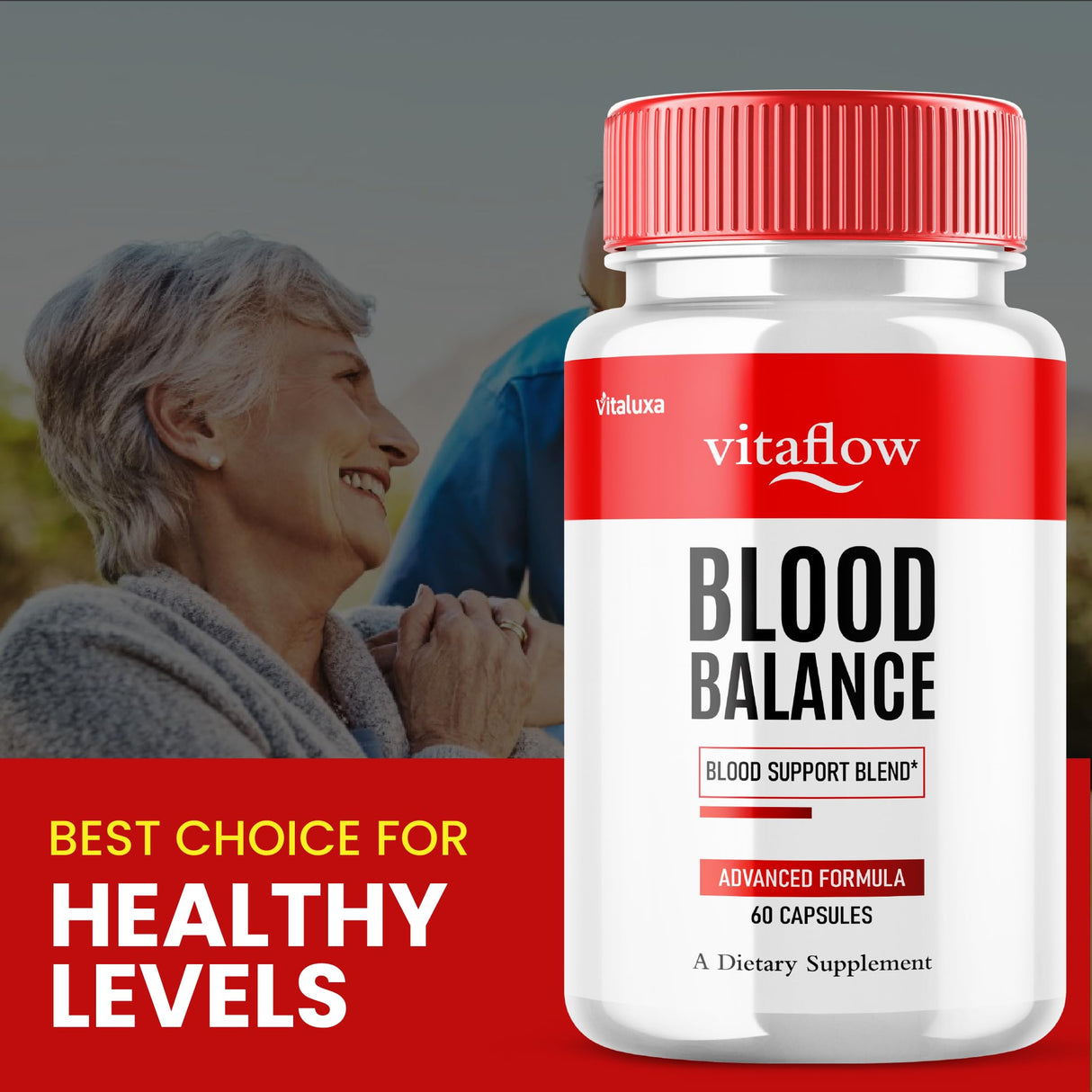 Vitaflow Blood Balance Support Supplement, Vita Flow Capsules Premium Glycogen Blend for Joints, Vital Flow Glyco Pills Maximum Strength Pressure Breathing, Vitalflow Natural Advanced Formula (60 Ct)