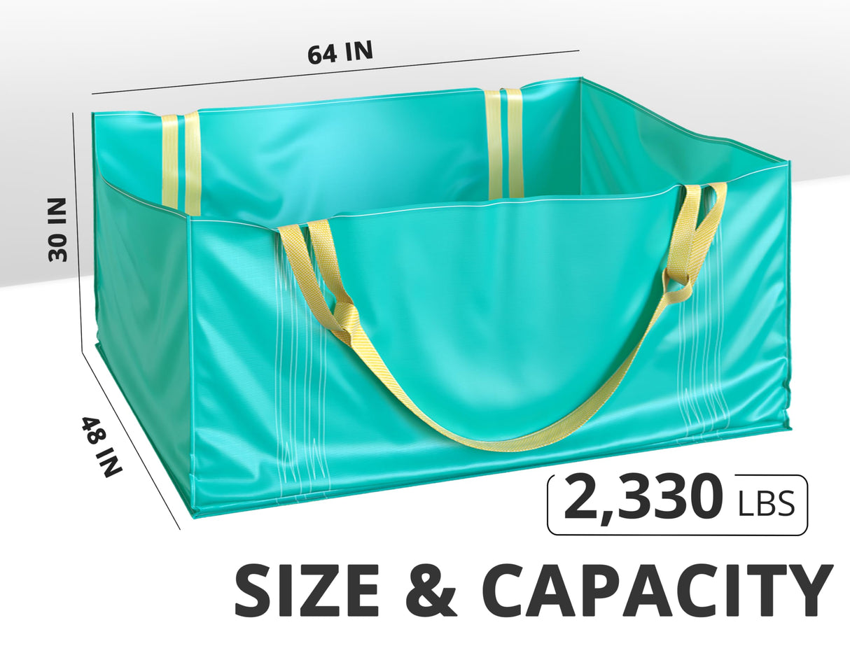 TidyFriend Dumpster Bag for Waste Management Hold up to 2,500 lbs, Heavy Duty, Reusable & Foldable Yard Waste Container for Home Renovation & Yard Cleanup, Debris, Landscaping, Roofing Shingles