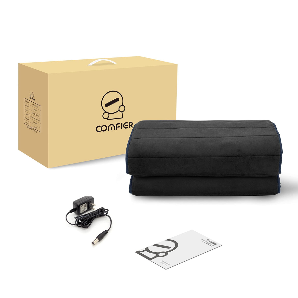 COMFIER Full Body Massage Mat,10 Vibrating Motors Massage Pad with APP Control and Movable Shiatsu Neck Massage Pillow, 4 Heating Pads for Neck,Shoulders,Back Massager, Black