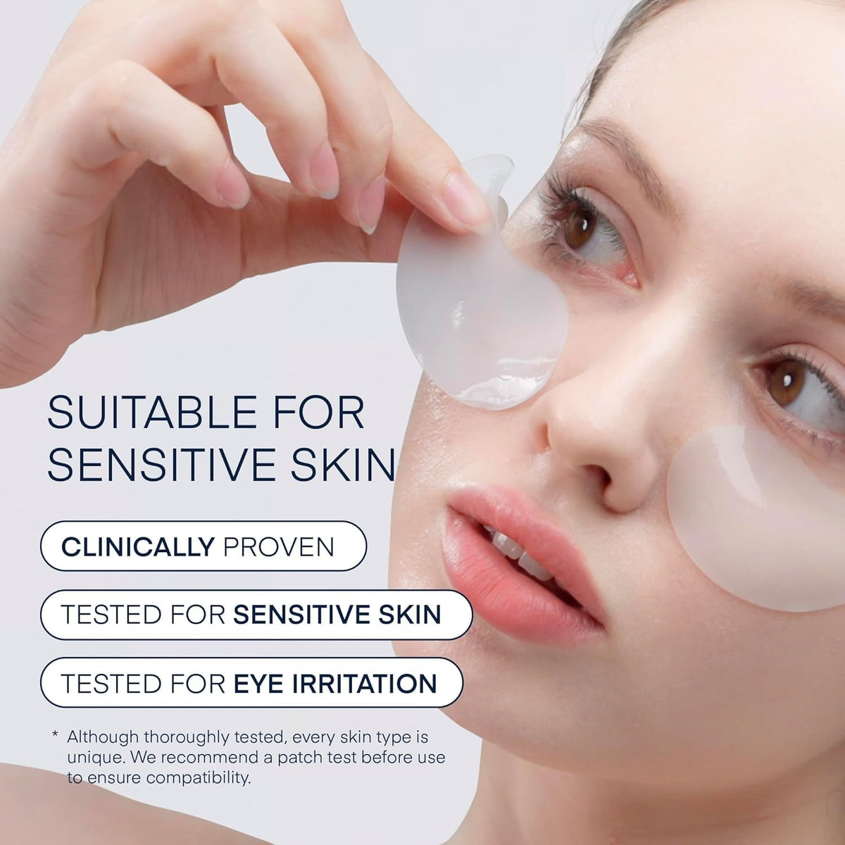 TEREZ & HONOR Caffeine Under Eye Patches - 60 Korean Hydrogel Eye Masks for Puffy Eyes & Dark Circles with Hyaluronic Acid & Niacinamide - Undereye Hydrating & Cooling, Vegan, Fragrance-Free