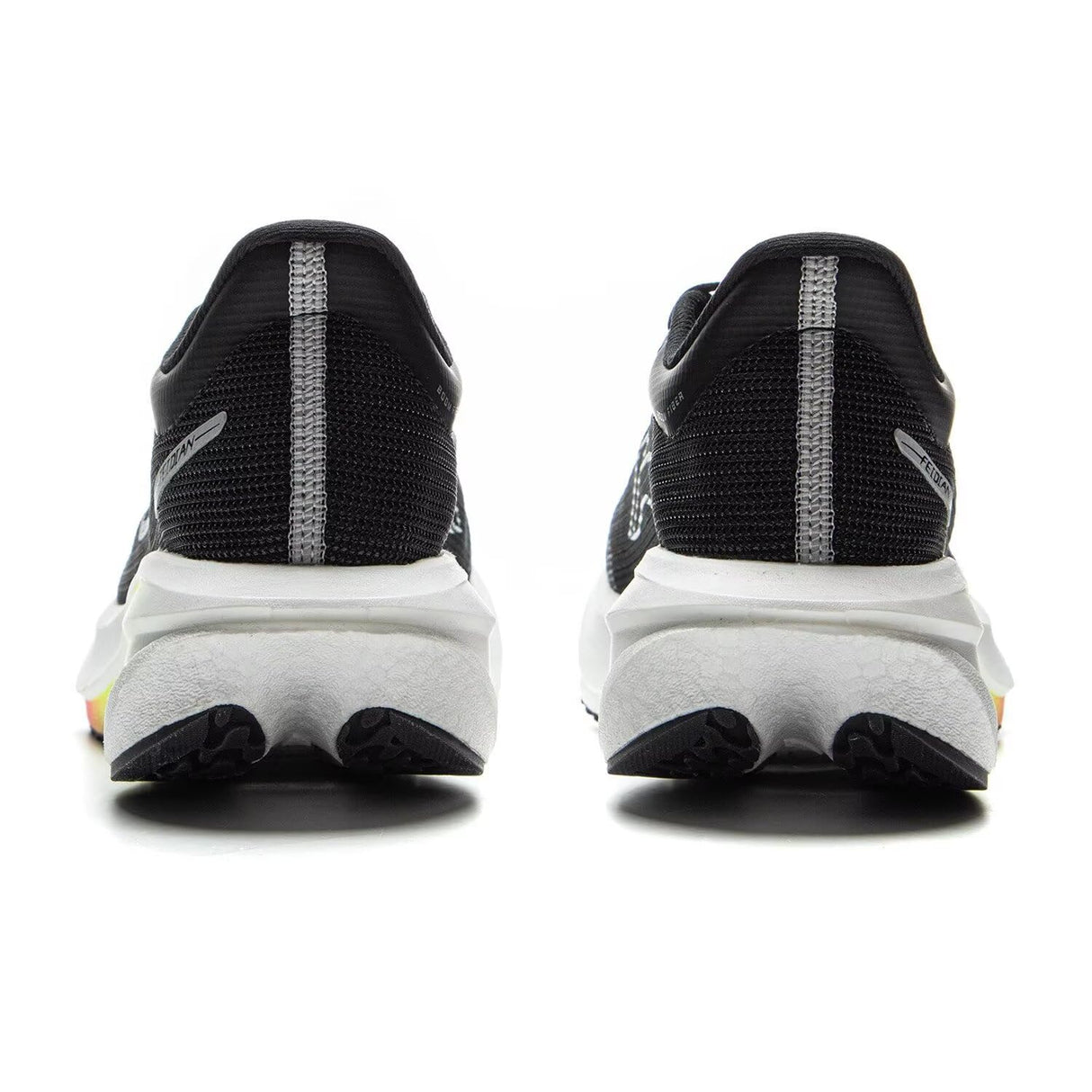 LI-NING FEIDIAN 5 Challenger Women's Running Shoes Boom Fiber Lightweight Breathable Non-Slip Racing Sneakers Black/Standard White US 6