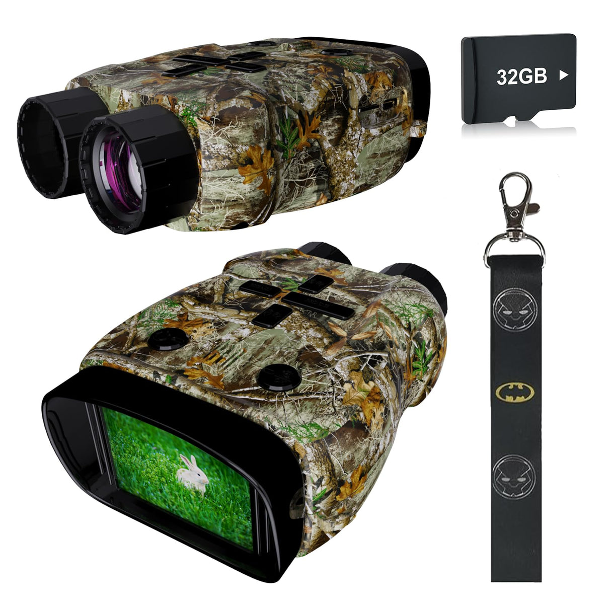 Kids Camera & Night Vision Goggles for Kids Boys and Girls, Christmas Birthday Gifts, Night Vision Binoculars with 32GB Memory Card(Camouflage)