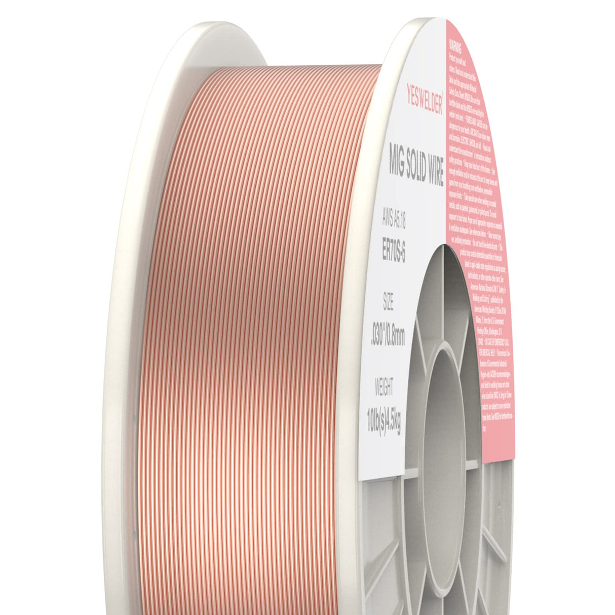 YESWELDER MIG Welding Wire, ER70S-6 Solid Carbon Steel, .030 Inch 10LB (0.8mm 4.5kg), High Feedability Strong ABS Plastic Spool MIG Wire