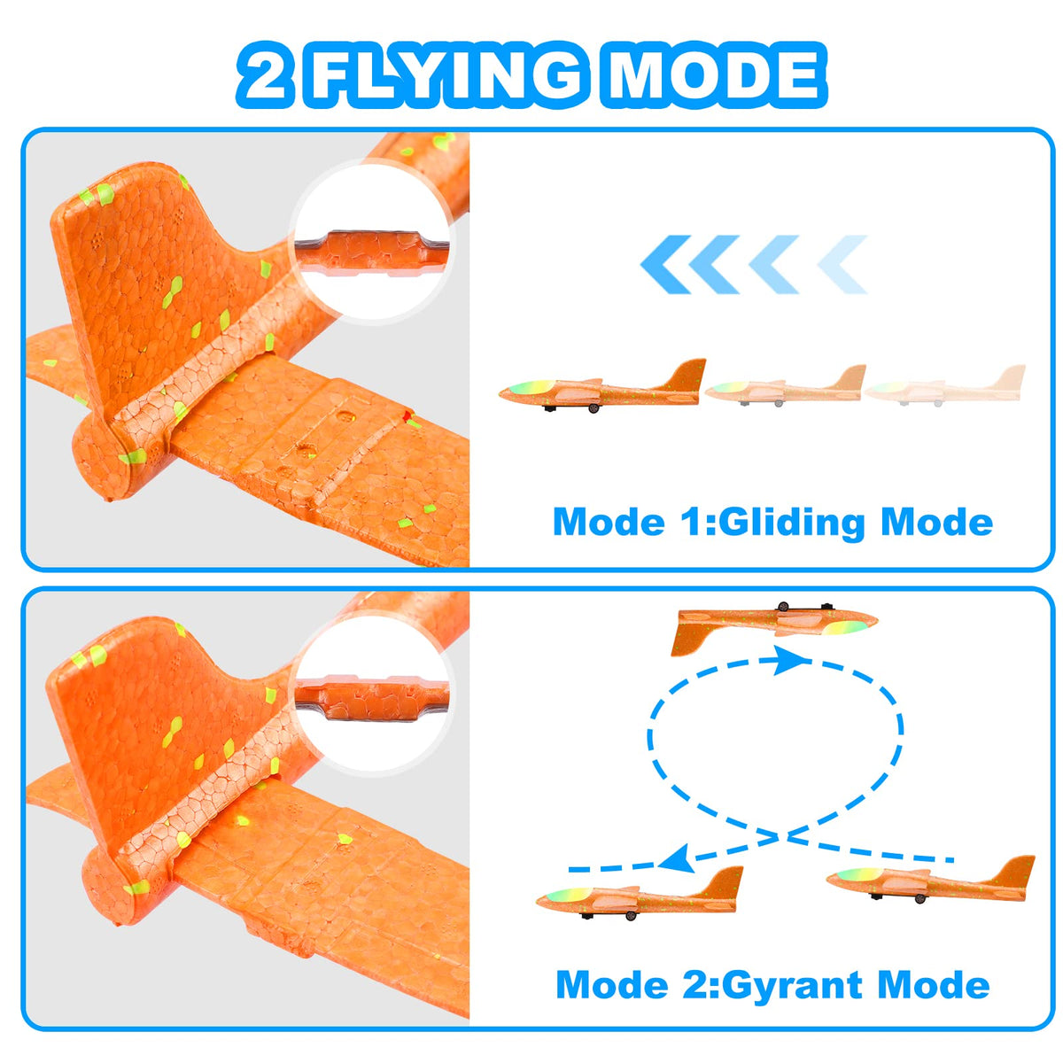 Fuwidvia 3 Pack Airplane Launcher Toys, 13.2 in LED Foam Glider Kids 4-12