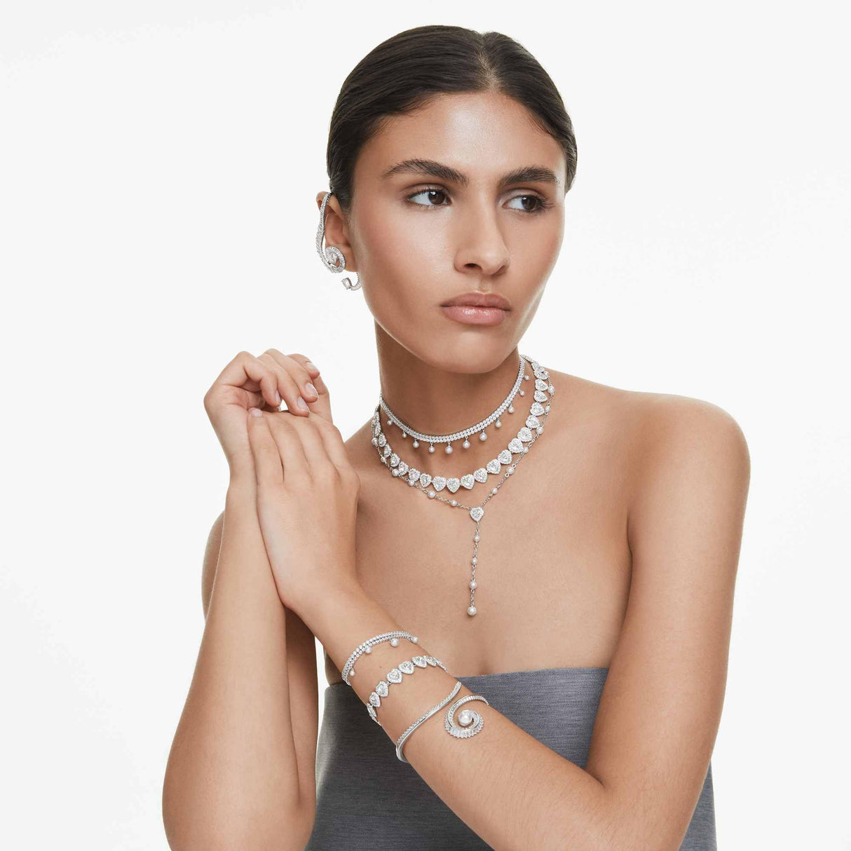Swarovski Ariana Grande x Soft Crystal Bracelet in Rhodium Finish - Part of the Ariana Grande x Capsule Collection
