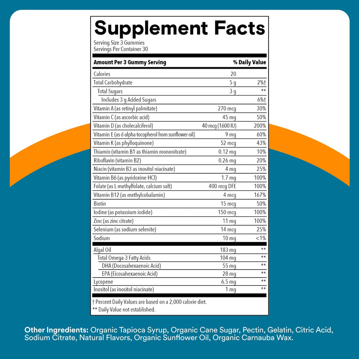 SmartyPants Men's Multivitamin Gummies - Improved Formula: Omega 3 (DHA/EPA), Methylfolate, Vitamin D3, C, Vitamin B12, B6, Vitamin A, K, Zinc & Selenium, Gluten Free, 90 Count (30 Day Supply)
