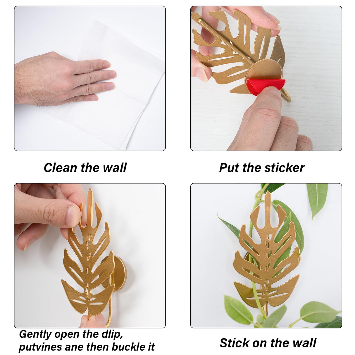 GOOOXIM 15 Pack Money Plant Hooks for Wall - Indoor Pothos Plant Support