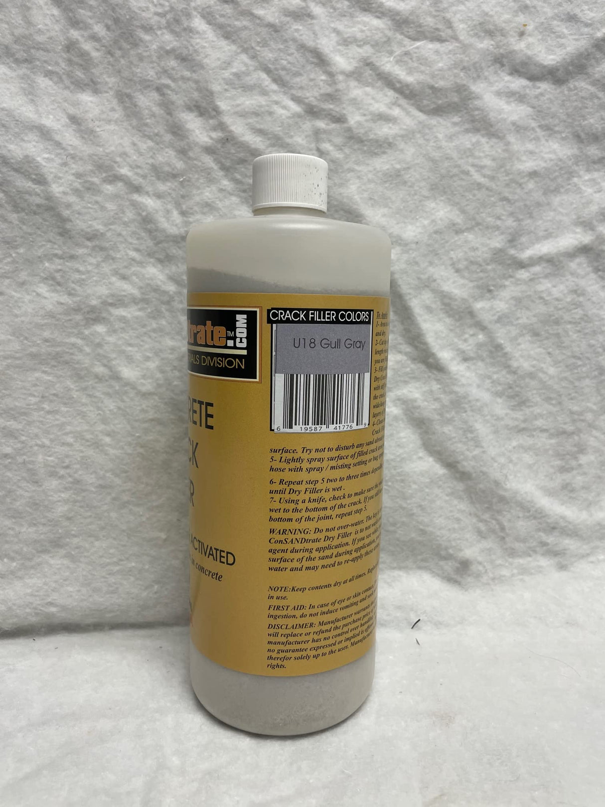 Stained Concrete Crack Filler - Gull Gray - 3 lb. Bottle