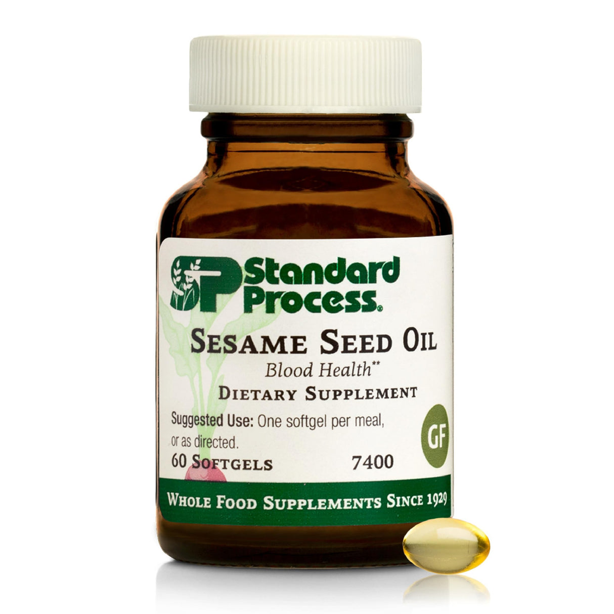 Standard Process Sesame Seed Oil - Whole Food Antioxidant, Healthy Blood, Immune Support Supplement, Liver Support and Liver Supplement with Sesame Seed Oil - 60 Softgels