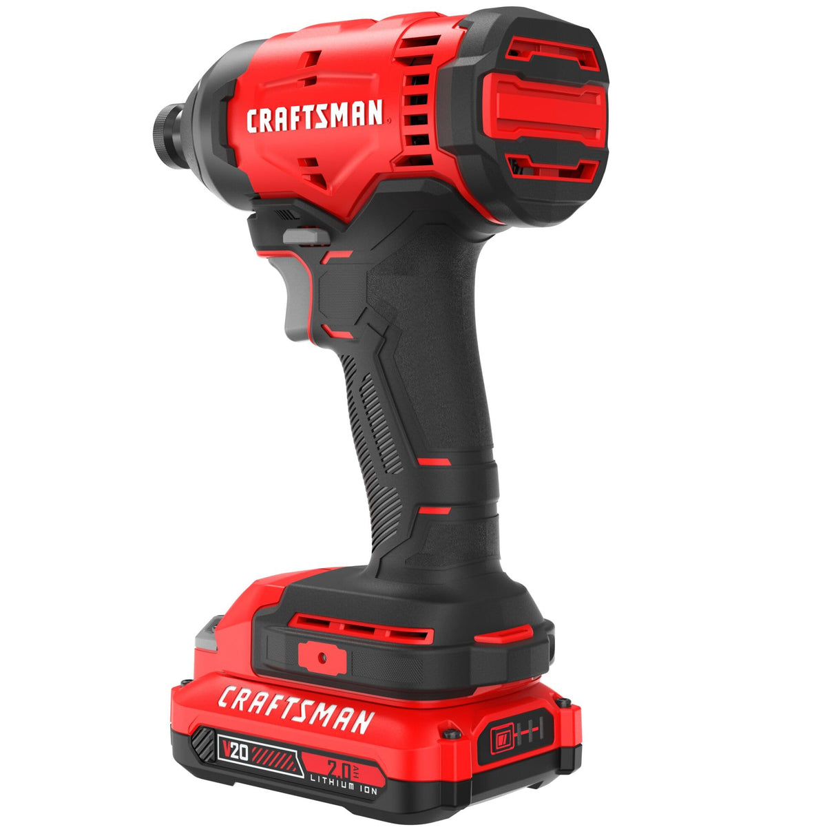 CRAFTSMAN Cordless 1/4 Impact Driver with 2 Ah Lithium Ion Battery, Charger and PH2 Screwdriving Bit, LED Light, High Torque, Variable Speed, 2900 RPM (CMCF801D1)