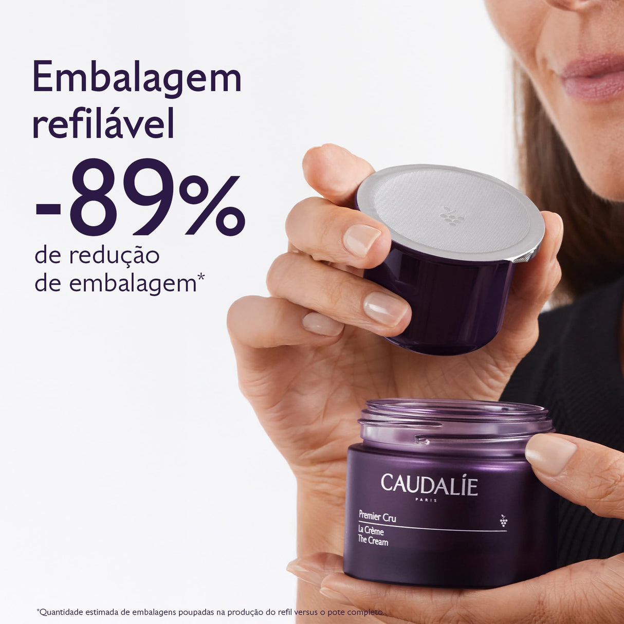 Caudalie Premier Cru Anti-Aging Cream Moisturizer, Refill Pod - 50 ml