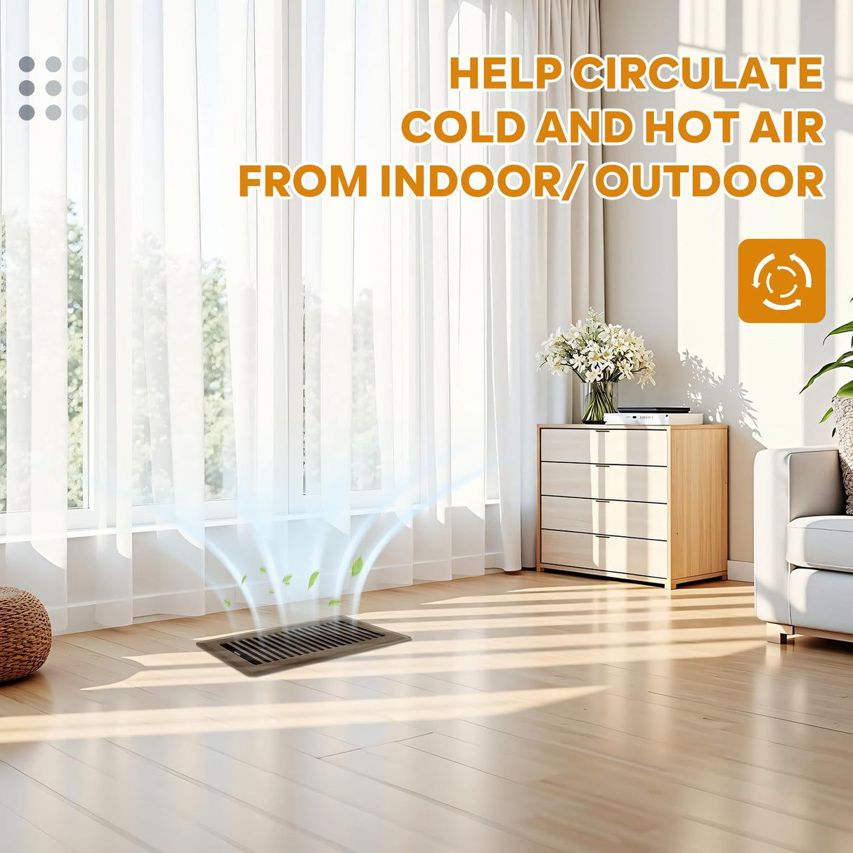Floor Register 4x10, Floor Vent Covers, Heavy Duty Steel Walkable Floor Vents, for Sidewall and Floor, Brown 10 Pack