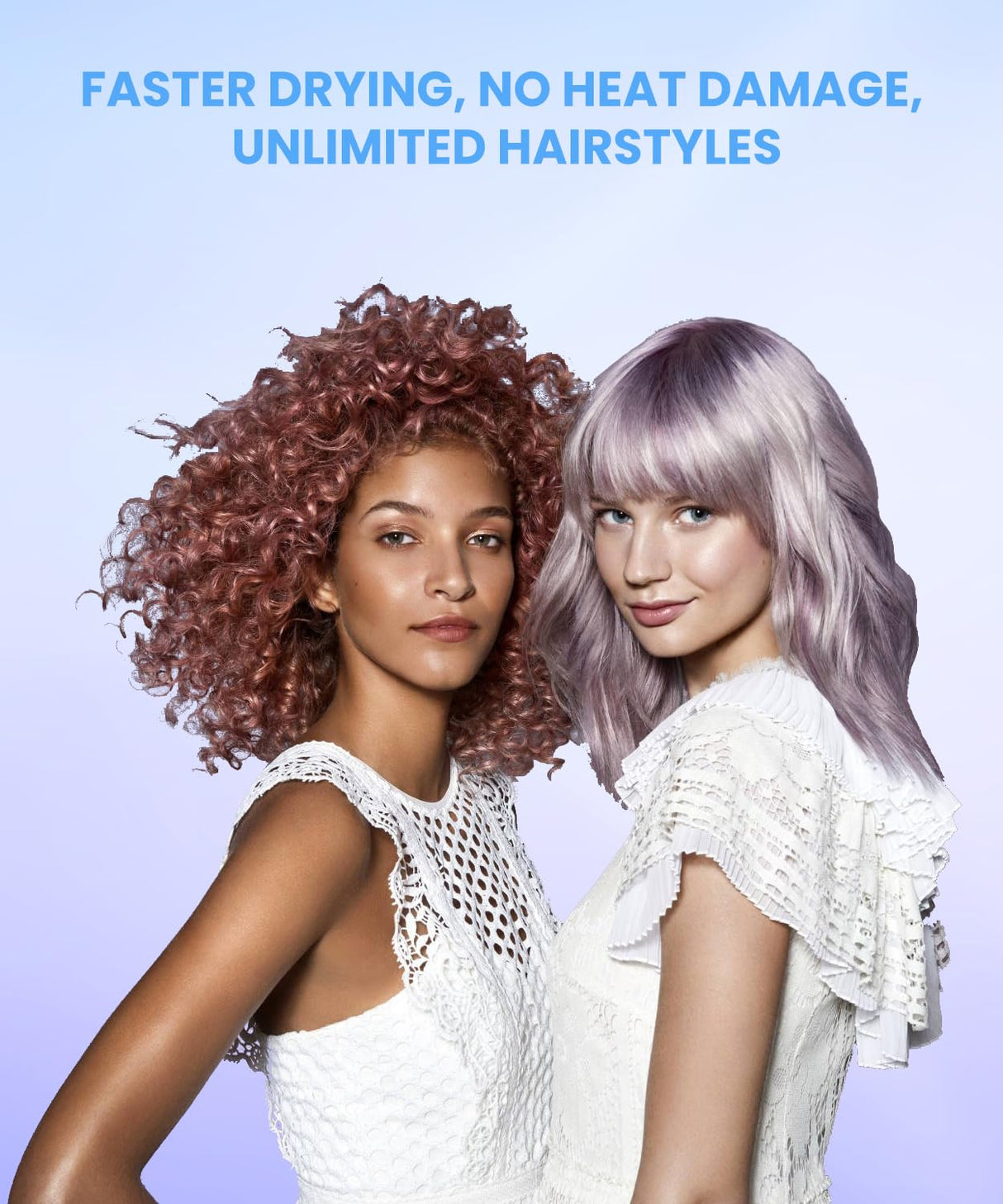 LAMPICK Hair Dryer, Ionic Blow Dryer, Professional High-Speed Hairdryer with 150,000 RPM Motor for Fast Drying, 5 Temps/3 Speeds Lightweight Hairdryer with Magnetic Nozzle for Home Travel Women Man