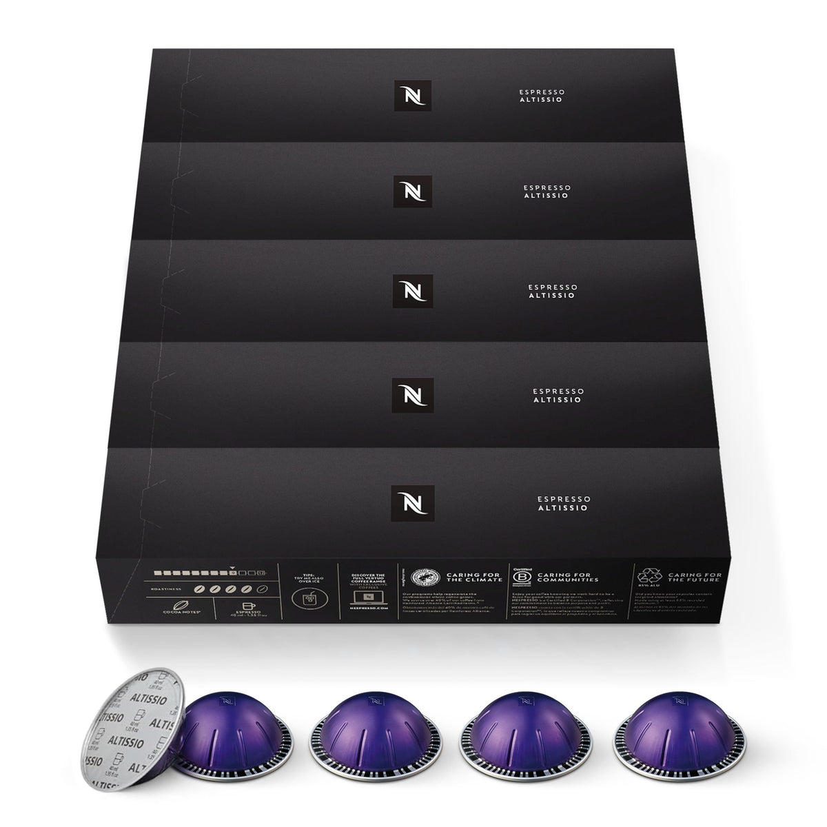 Nespresso Vertuo, Altissio, Medium Roast, 50-Count Espresso Pods