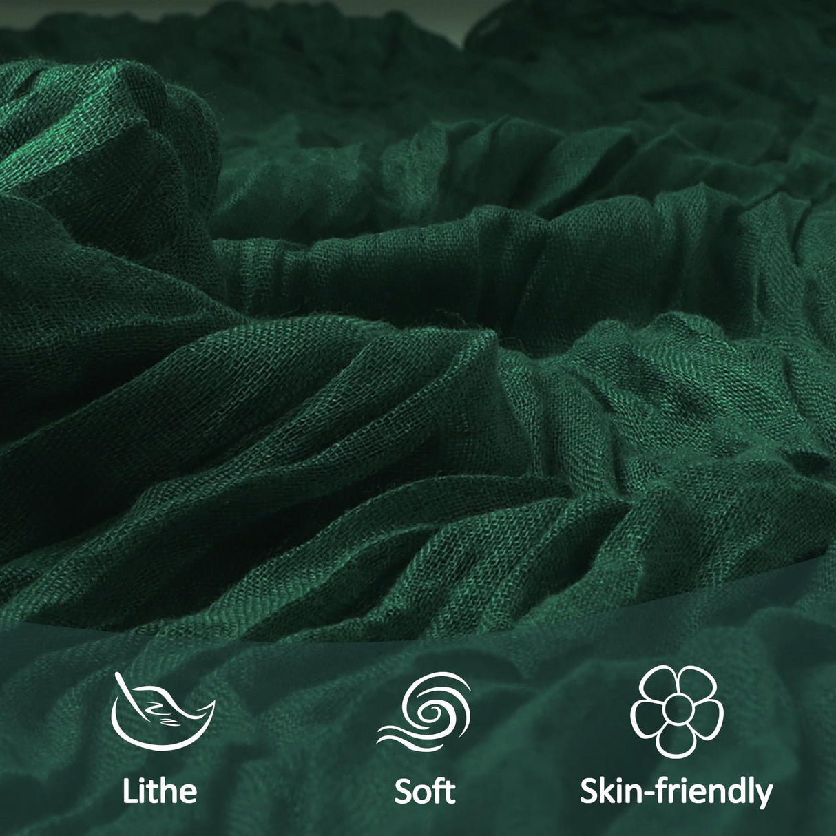 6 Pack Christmas Table Runner Emerald Green Cheesecloth 10Ft Gauze Cheese Cloth Table Runner 35x120 Inch Boho Sheer Rustic Fabric for Party Decor Baby Shower Wedding Home Holiday Decorations