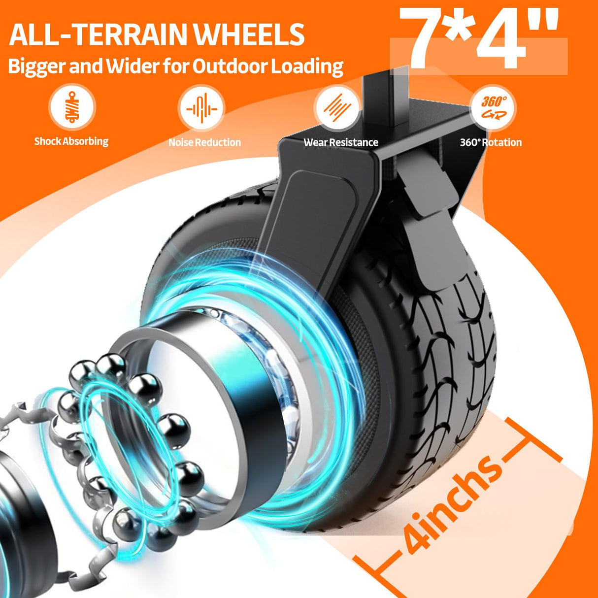 300L Wagons Carts Foldable Collapsible with Big All-Terrain Beach Wheels