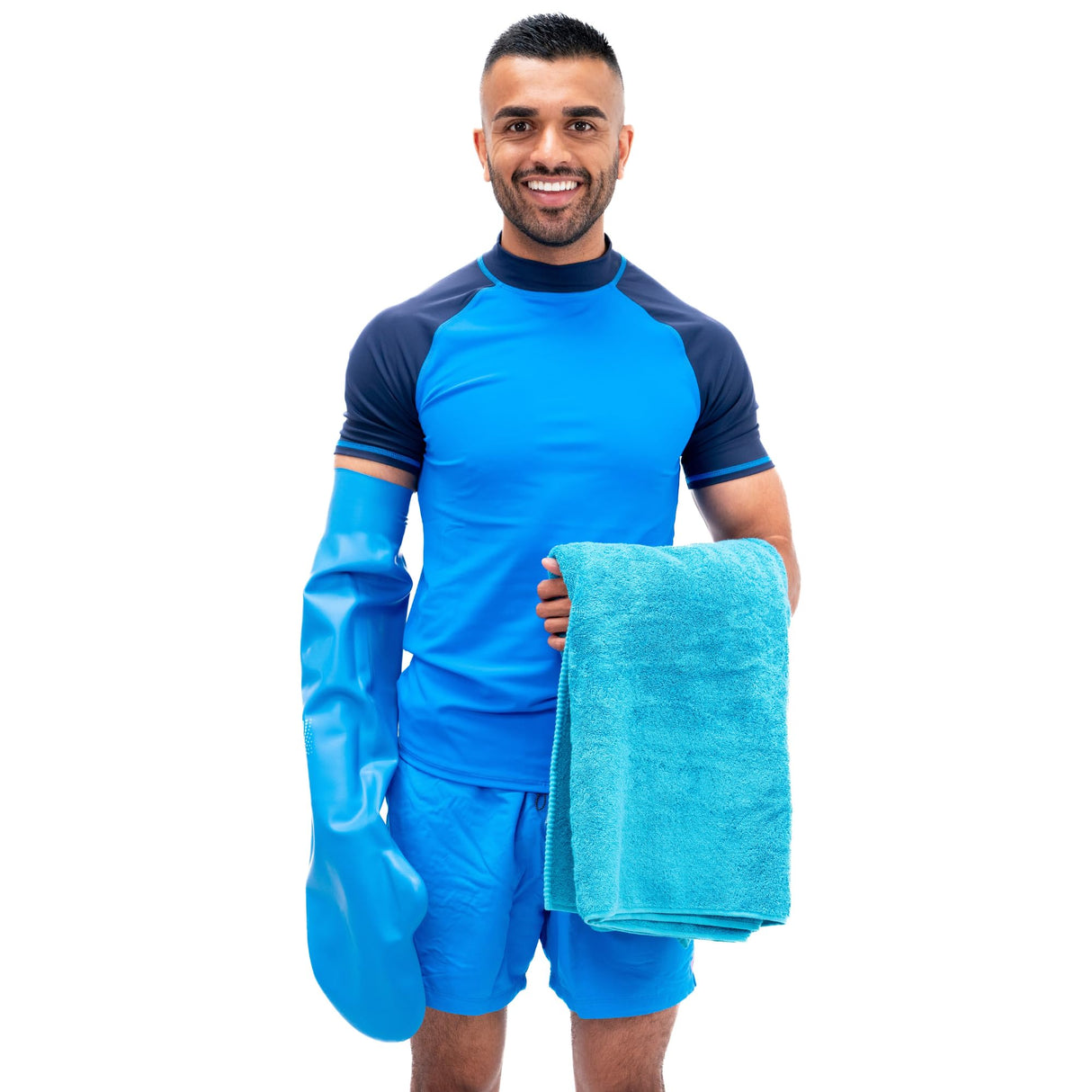 BLOCCS 100% Waterproof Cast Covers for Shower Arm- Swim Cover, Cast Bag for Bath. Durable Cast Sleeve for Swimming - #ALA72 - Adult Long Arm