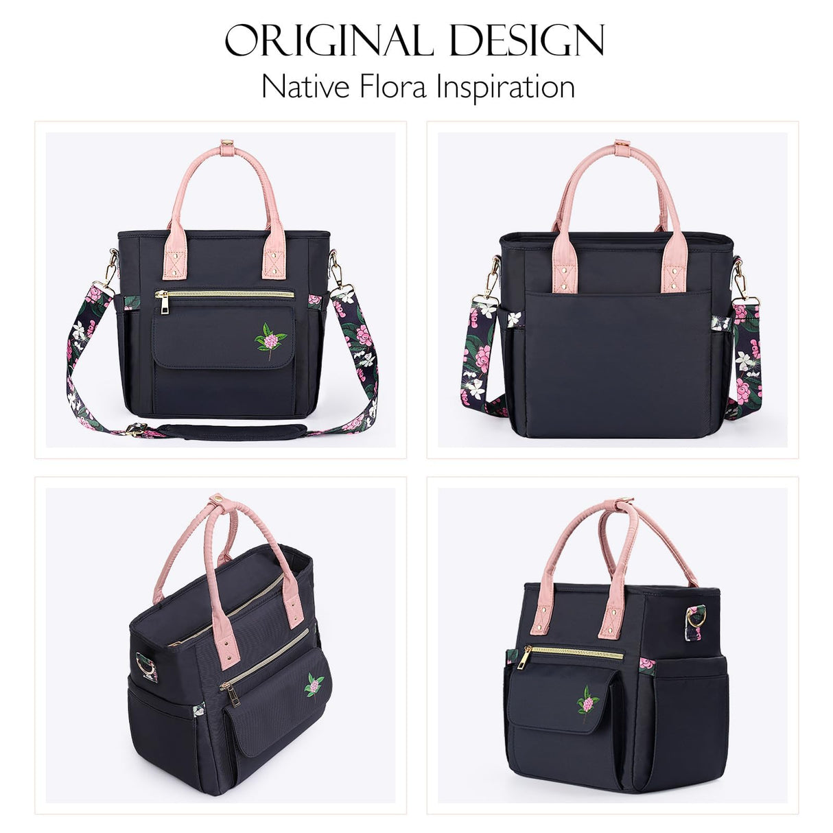 GLORIEROO Deluxe Insulated Lunch Box Bag Women - Leakproof Waterproof Cooler with Multi Pockets Removable Strap for Work Picnic - Teacher Mothers Day Christmas Birthday Gifts