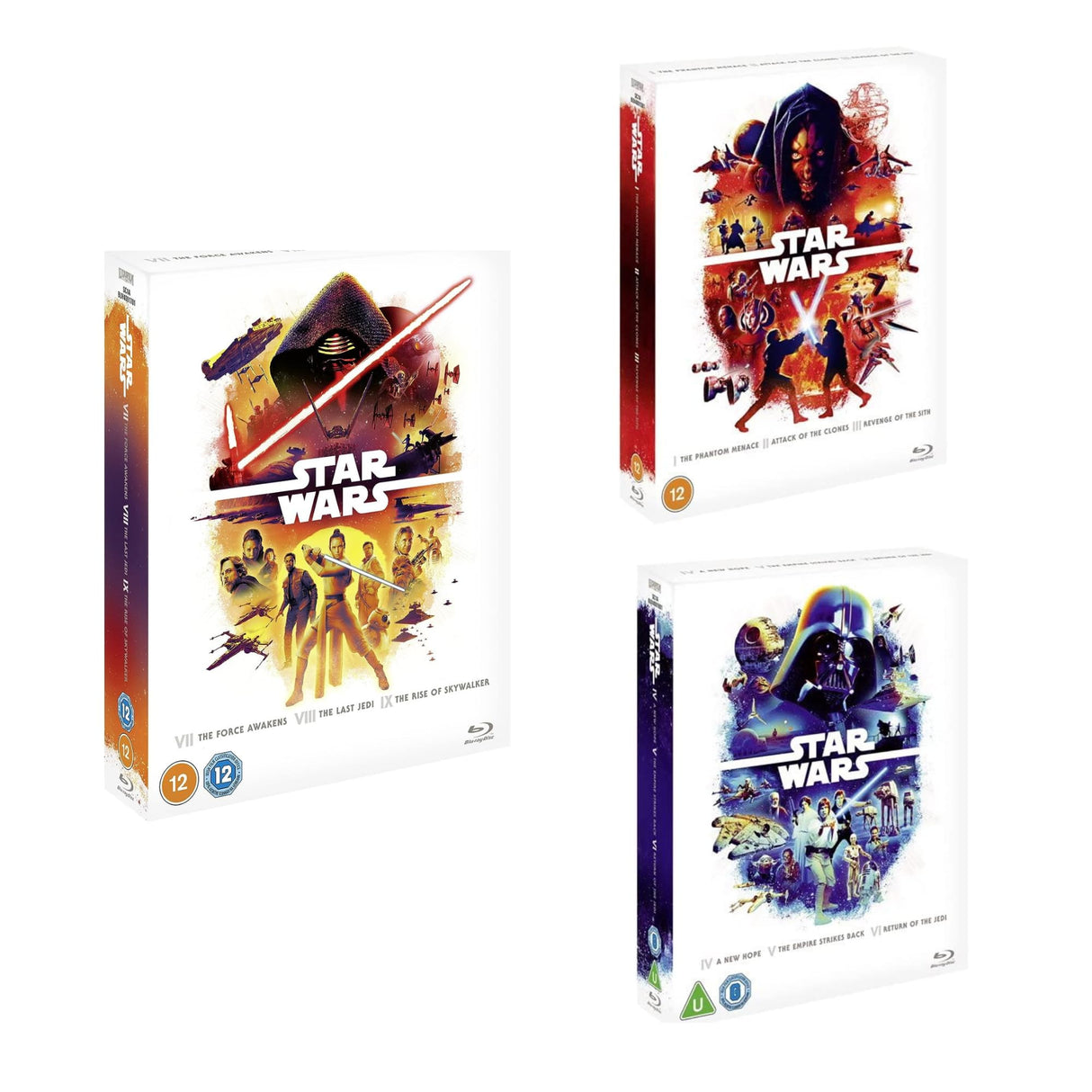 Star Wars 1-9 Complete Movie Collection Bundle (Blu-Ray, Region Free)