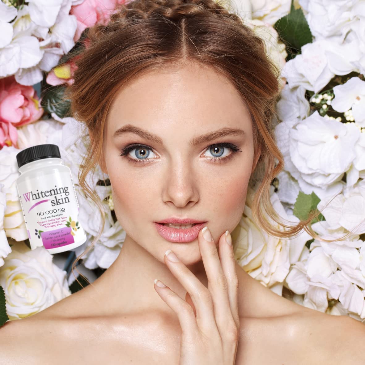 3 Pack Glutathione Whitening Pills - Dark Spots & Acne Scar Remover - 90000mg - Vegan Skin Bleaching Pills with Anti-Aging & Antioxidant Effect - 120 Capsules