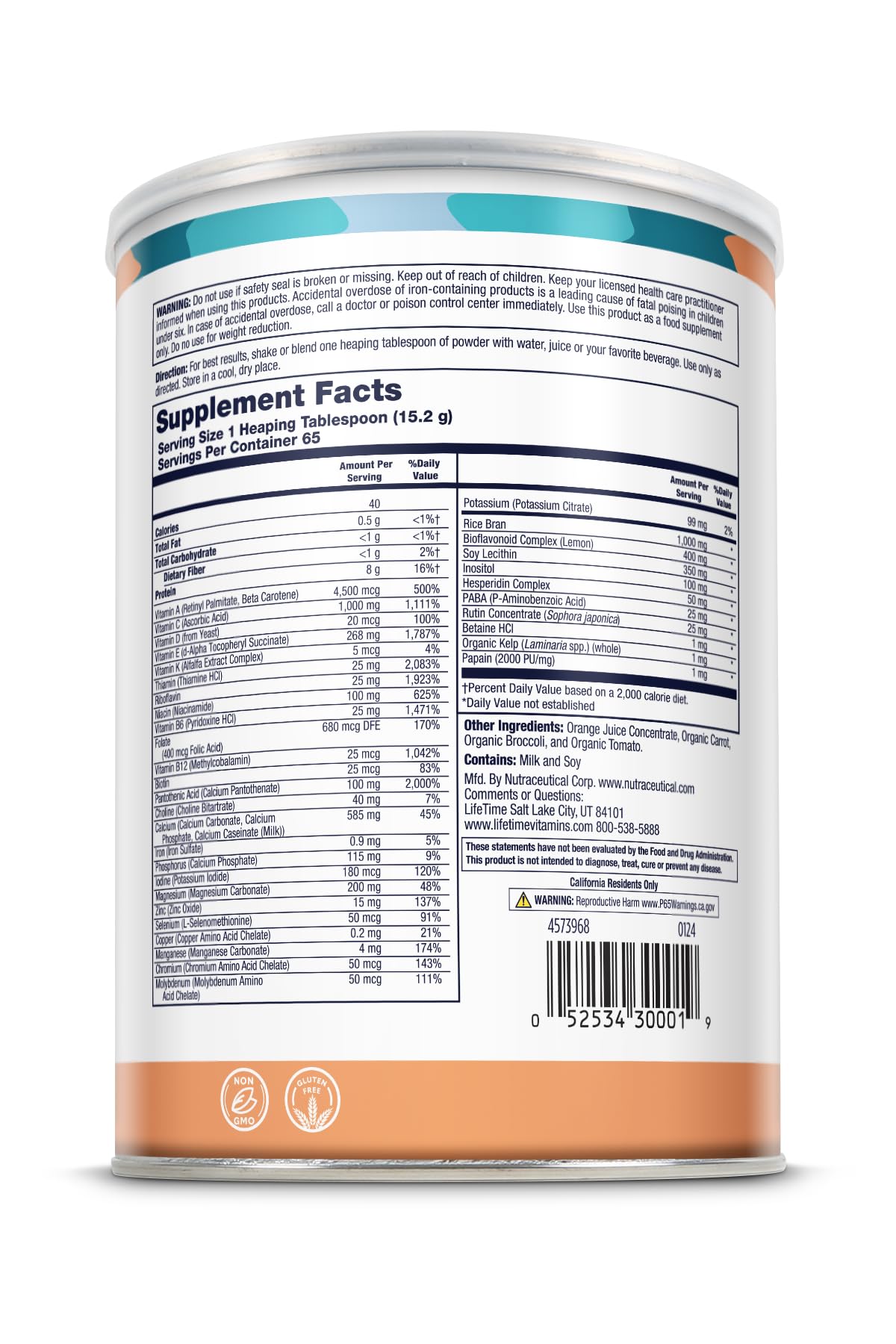 allOne Multiple Vitamin & Mineral Powder, Original Formula, Once Daily Multivitamin, Mineral & Amino Acid Supplement, 8g Protein (66 Servings) (66 Servings)