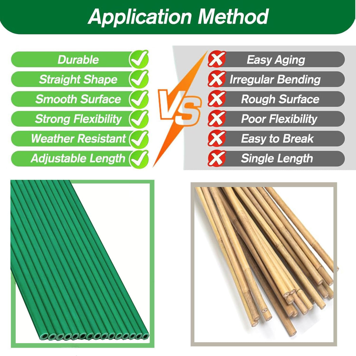 70Sets Garden Stakes Set 255pcs with 14 Inch Plant Sticks and Stake Arms, DIY 4ft 5ft 6ft 7ft 8ft Tomato Stakes, Garden Stakes for Vegetables Tomato Pepper Indoor Outdoor Plants