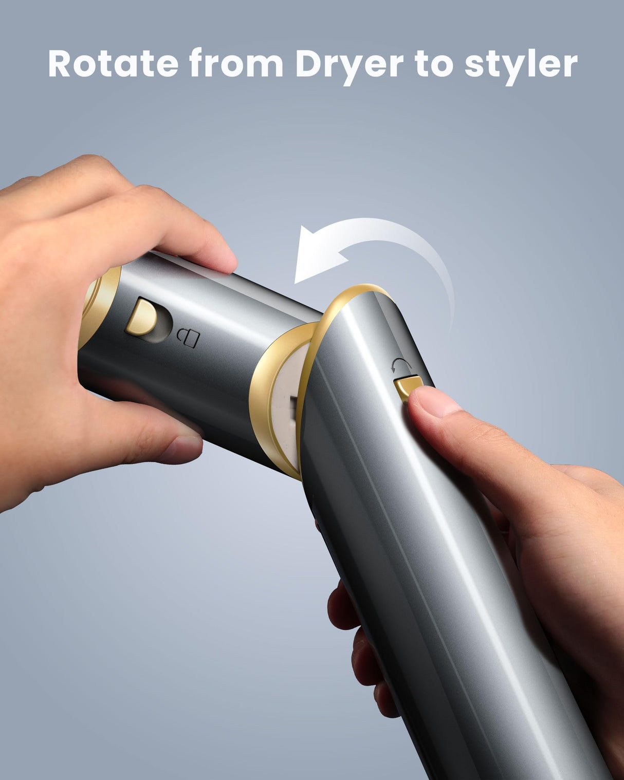 Easywave Air Wrap Hair Styler: Flexible 5 in 1 Styling & Drying System, Professional Hot Air Brush Set for Fast Drying, Curling, Volumizing, Smoothing & Styling, Oval Brush, Concentrator