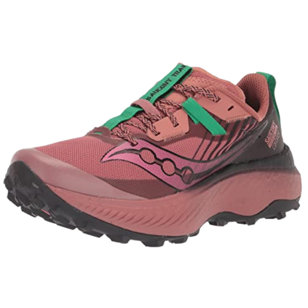 Saucony Women's Endorphin Edge Hiking Shoe, SOOT/Basalt, 8.5