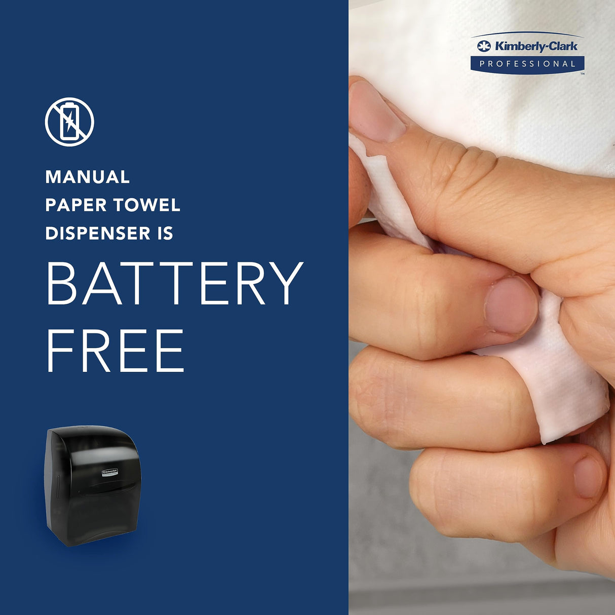 Kimberly-Clark Professional Sanitouch Manual Hard Roll Paper Towel Dispenser (09990), Black, Universal 1.5" Core Compatible, Wall Mounted, for Commercial Hand Towels (Qty 1)