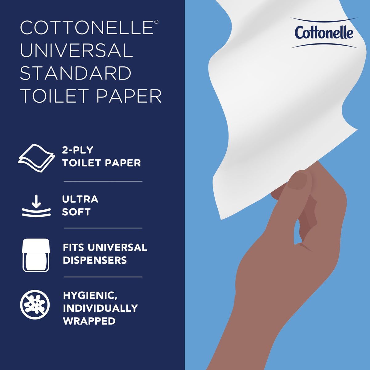 Cottonelle Professional Standard Roll Toilet Paper, Bulk, 60 Rolls (17713)