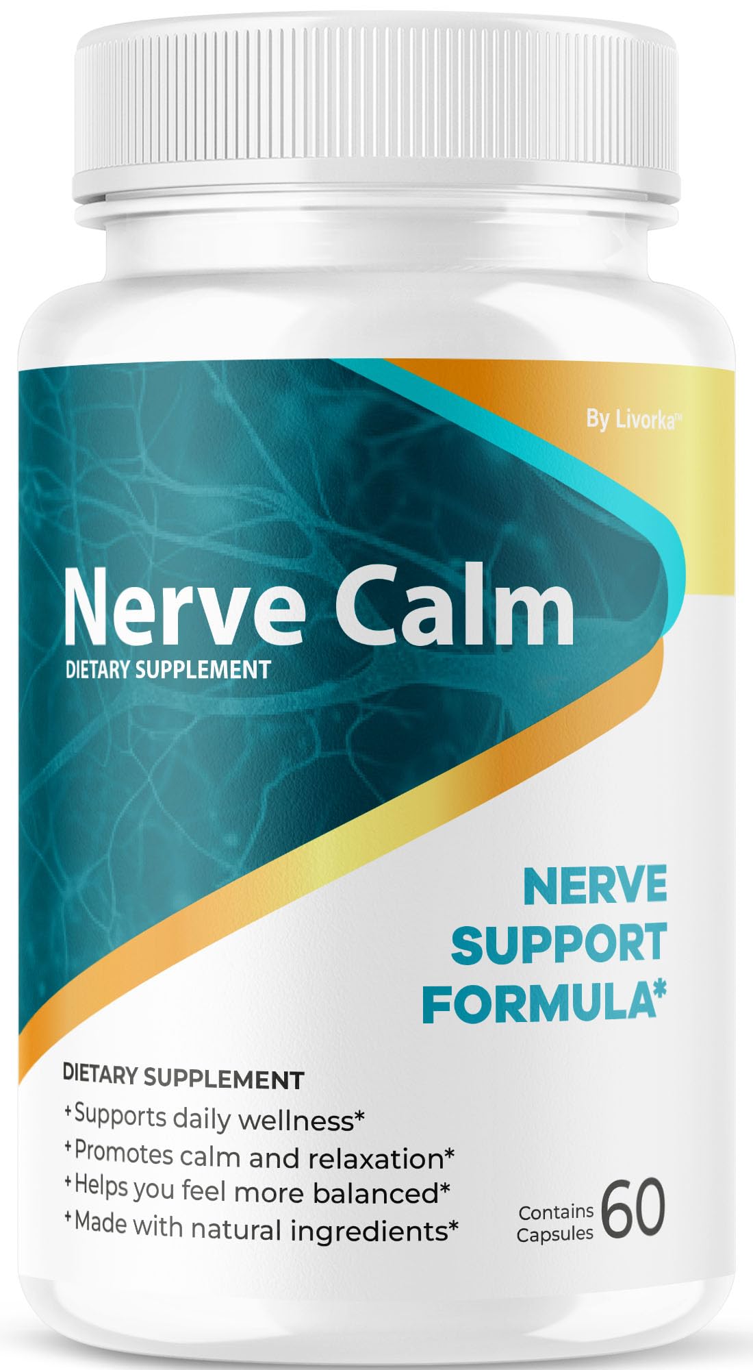 Nerve Calm Capsules - Official NerveCalm Premium Formula Supplement Pills, Advanced Support Formula for Wellness & Overall Health, All Natural Nerve Calm Reviews, 30 Capsules for 1 Month
