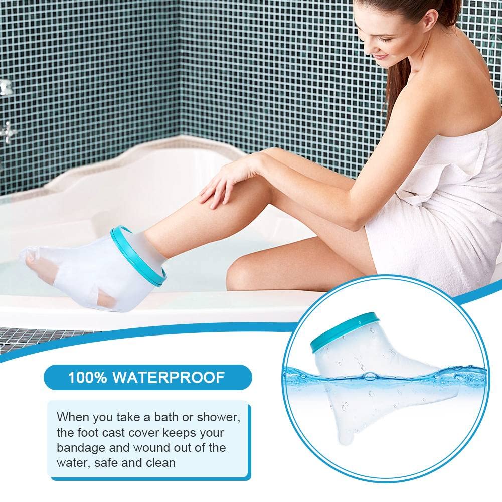 DOACT Water Proof Leg Cast Cover for Shower, Foot Cast Cover Wound Protector Watertight Cast Bag Covers Keep Leg Cast Bandage Dry