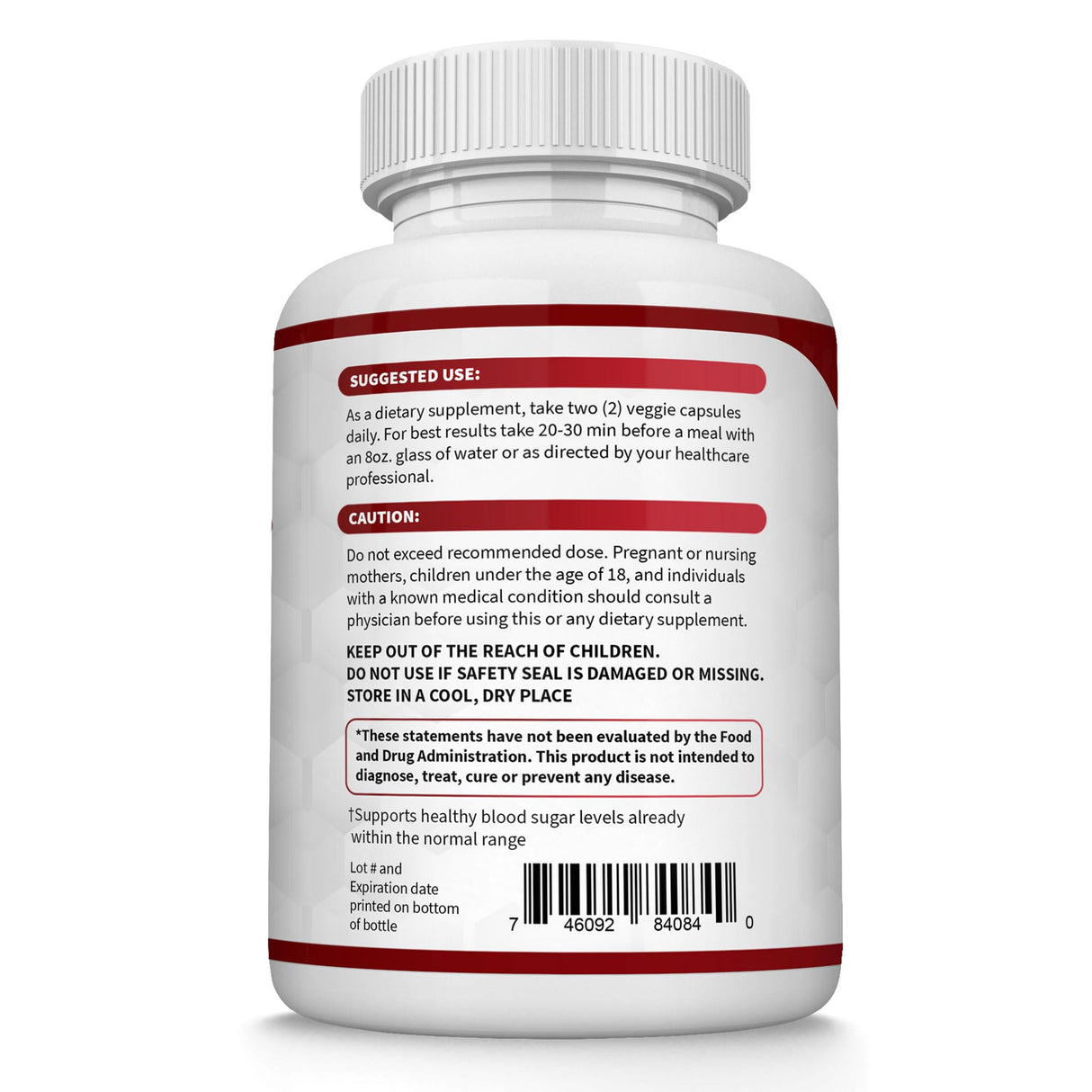 Blood Sugar Complex Supplement - Supports Healthy Blood Sugar Levels Already Within Normal Range All Natural with Cinnamon, Bitter Melon, Chromium, Mulberry, Alpha Lipoic Acid, Non-GMO, 60 Capsules