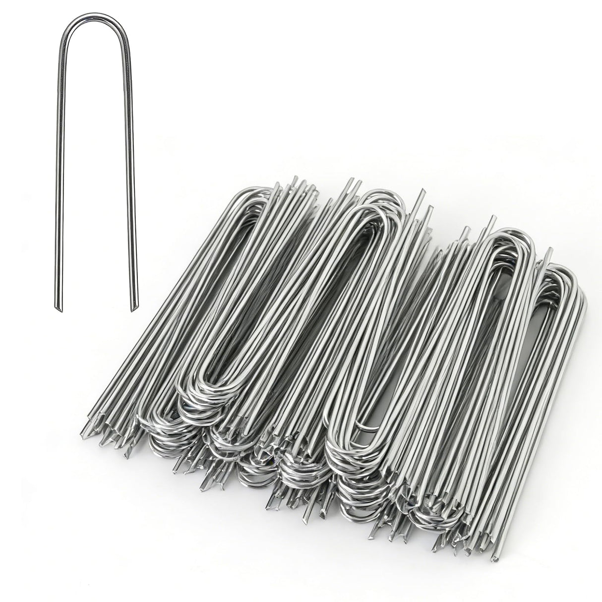 MySit 200 Pack 4 Inch Garden Stakes Galvanized Drip Irrigation Stakes