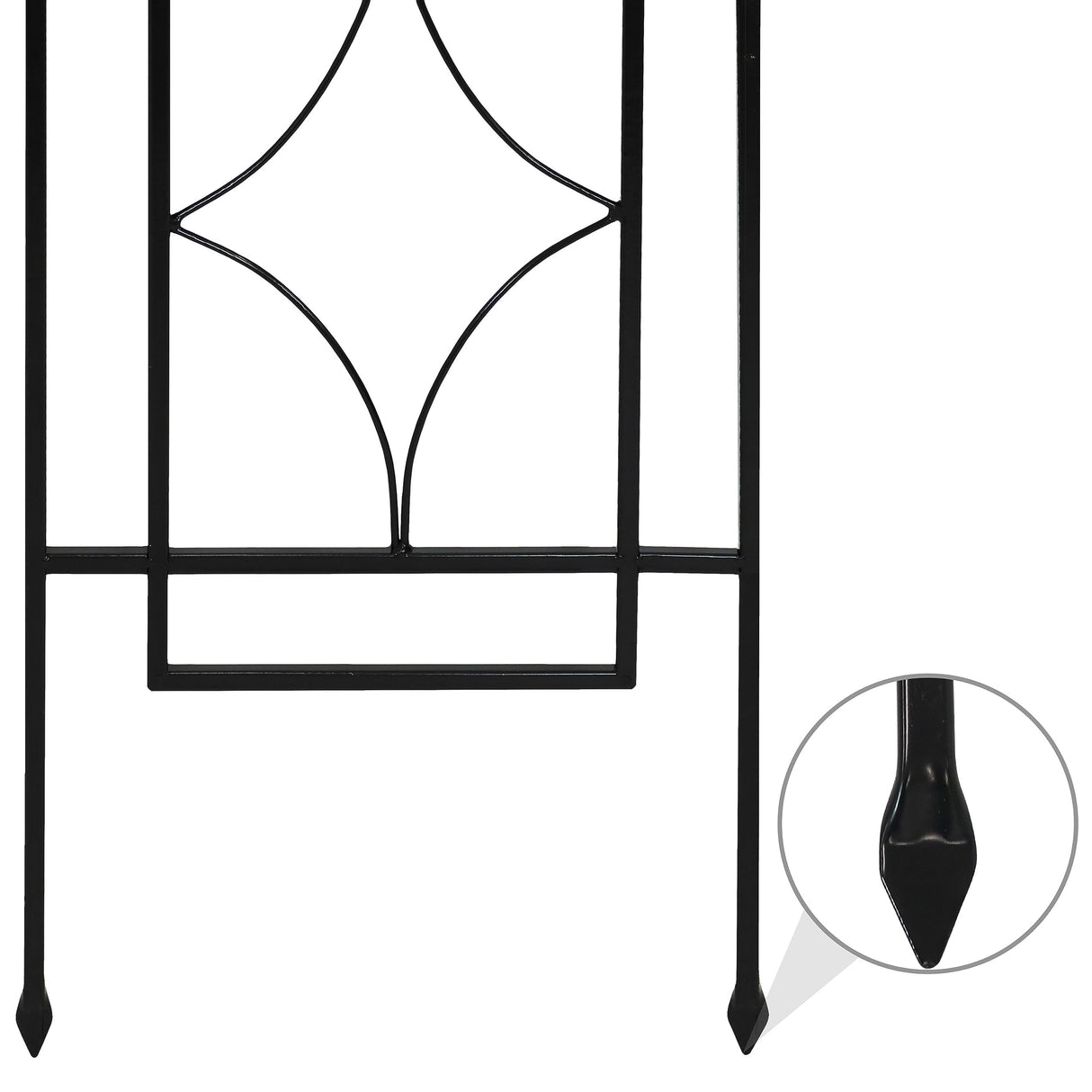Sunnydaze 60" Black Metal Garden Trellis for Climbing Plants, 2-Pack
