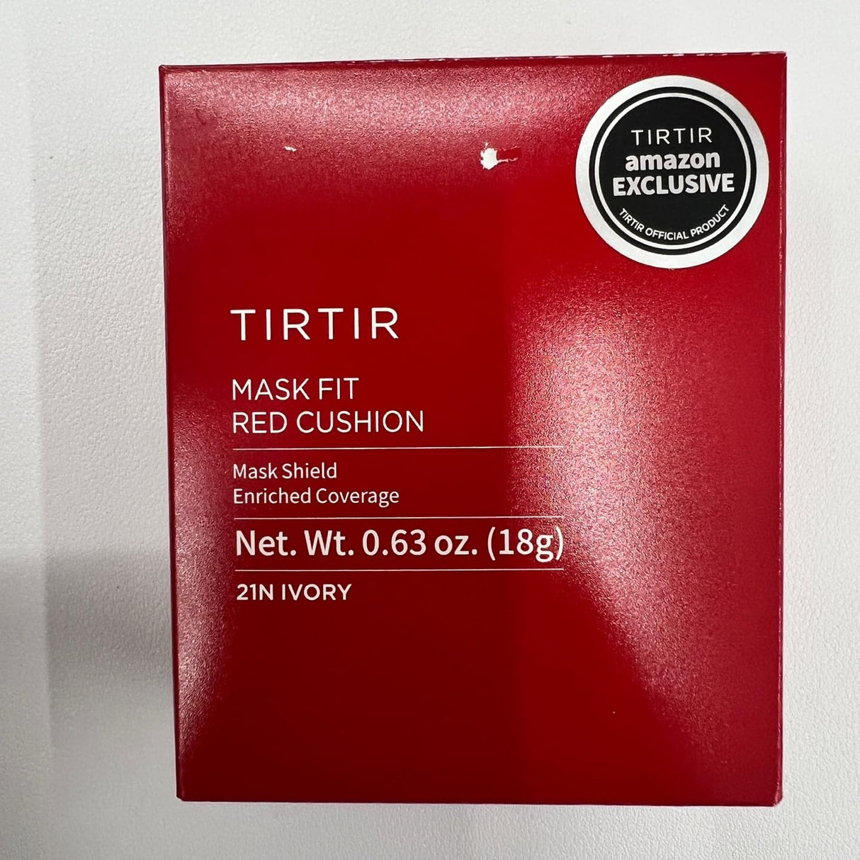 TIRTIR Mask Fit Red Cushion Foundation | Full coverage, Weightless, Skin fit, Satin Glow Finish, Korean Makeup, beauty, Tattoo cover up, Buildable (#21N Ivory, 0.63 Fl Oz)