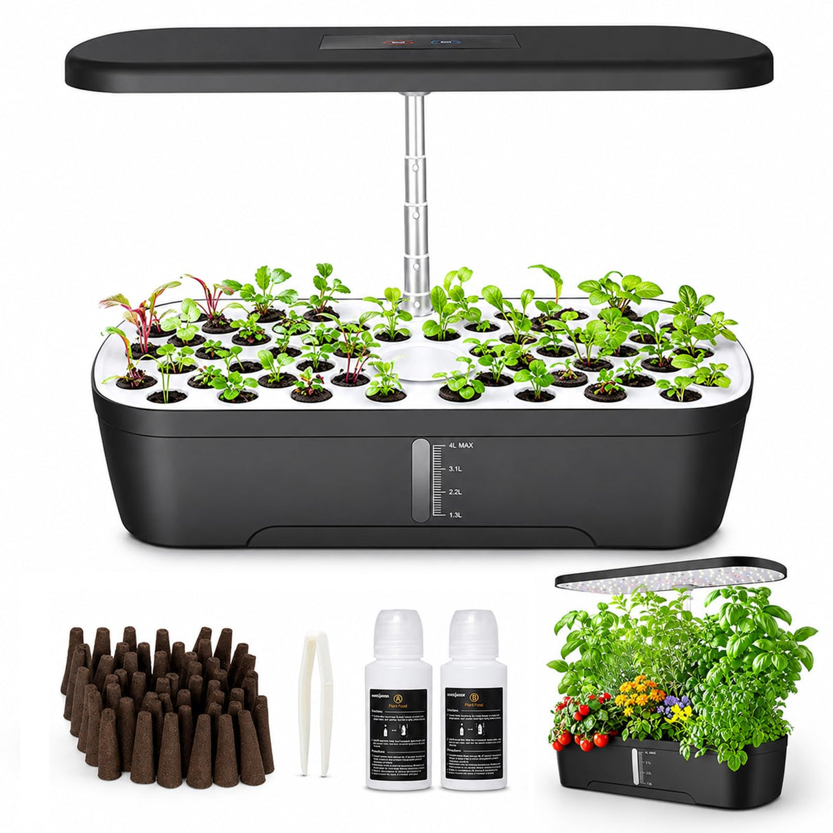 52 Pods Smart Hydroponics Growing System Indoor Herb Garden with Auto Timer
