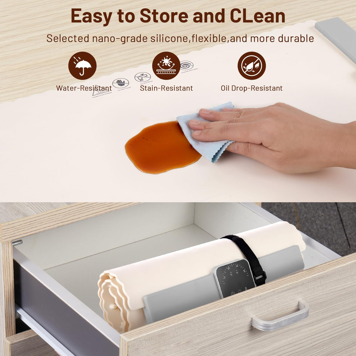 Warming Mat for Food, Food Warming Mat, White Elephant Gifts, Portable Electric Warming Tray for Food,with 5 Temperature Settings,Heating Mat for Food,Food Warmer for Buffet Party, Daily Use