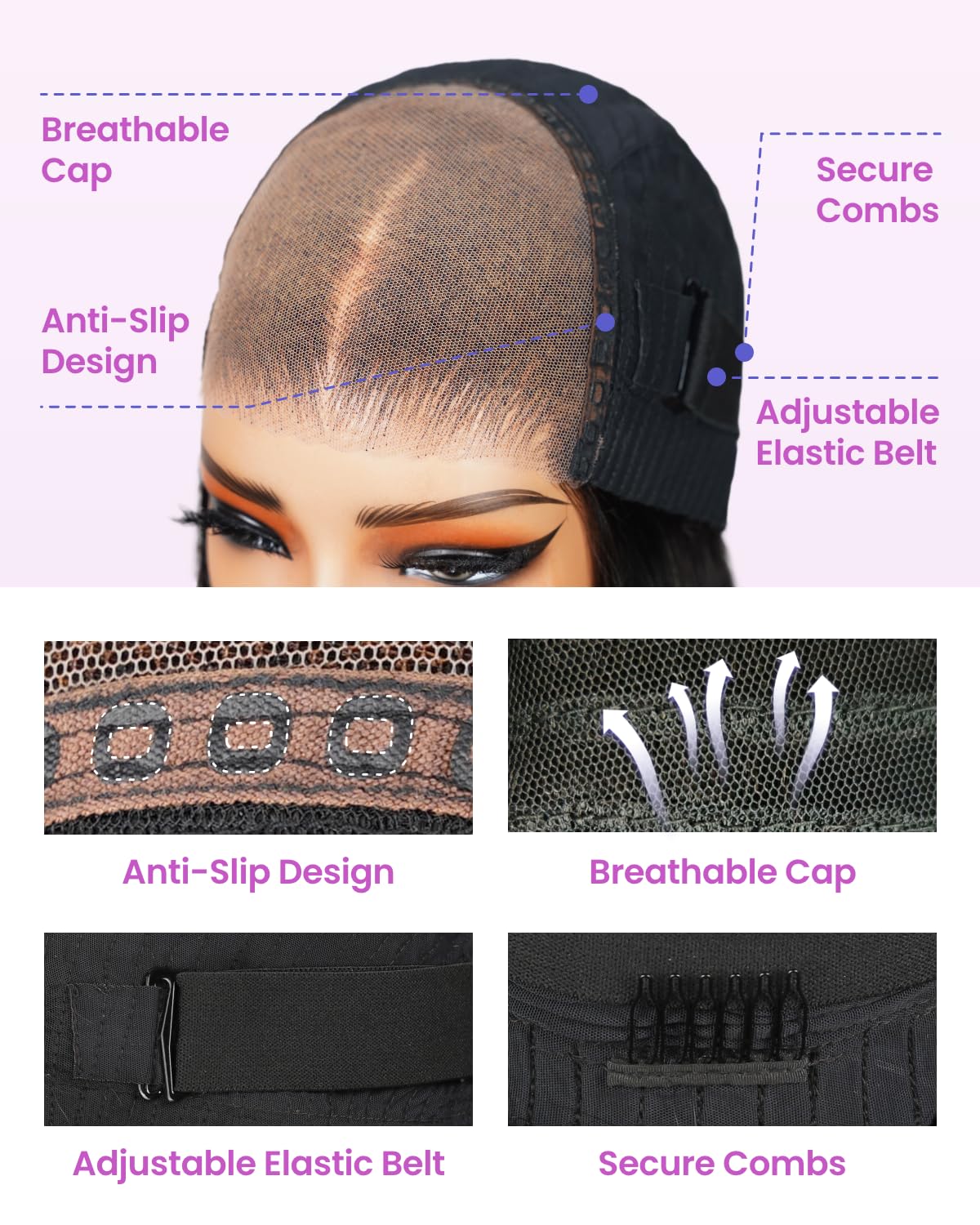 Arabella 5x6 Wear and Go Glueless Wigs Human Hair 210% Density Glueless Wig 12a Pre Cut Lace Front Wigs Human Hair 100% Pre Bleached Plucked Body Wave Wig (20inch, 5X6 Body Wave)