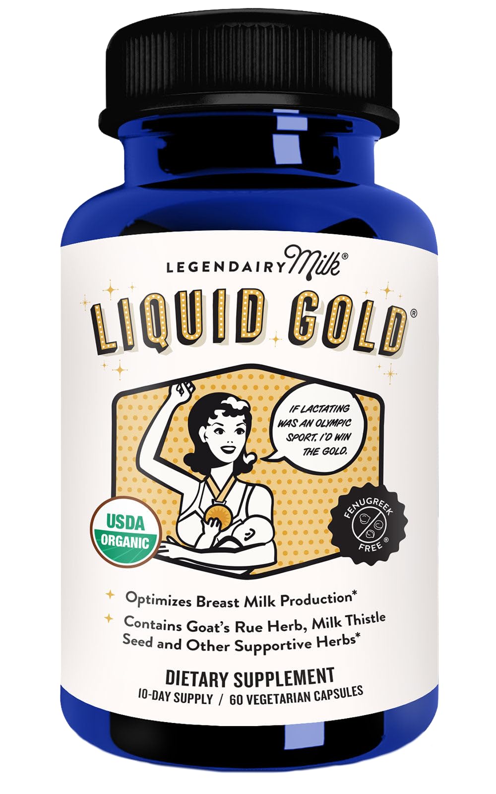 Legendairy Milk Liquid Gold Lactation Support | Lactation Supplement with Organic Goats Rue, Milk Thistle, Shatavari, Fennel, Alfalfa & Anise | Breastfeeding Supplements, 60 Count