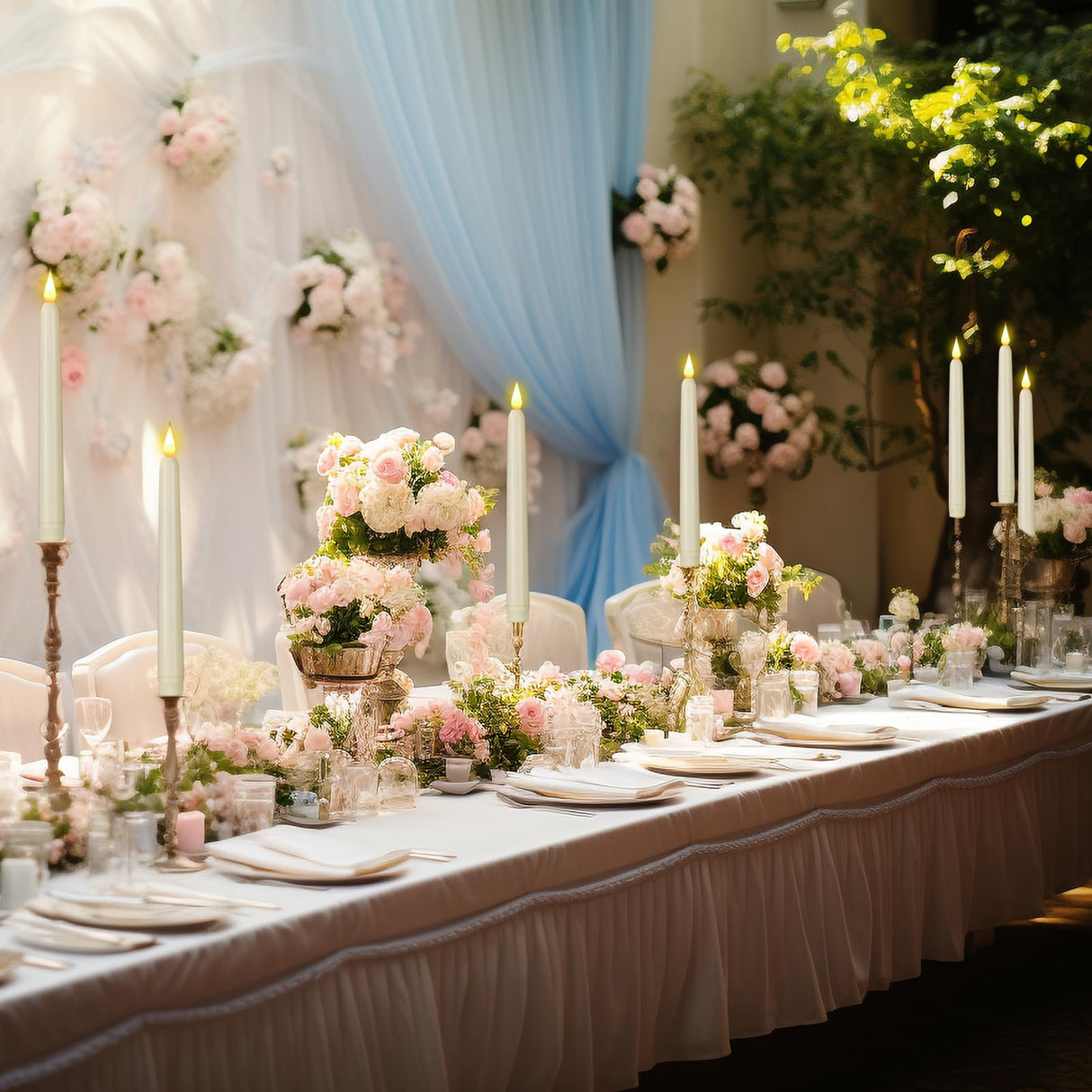 Hanzim Flameless Taper Candles with Remote Control,15pack Dripless Plastic LED Candles,Flickering Battery Operated,9.2'’Classic Tall Candle for Wedding,Party,Halloween,Christmas,Home Decor (Ivory)