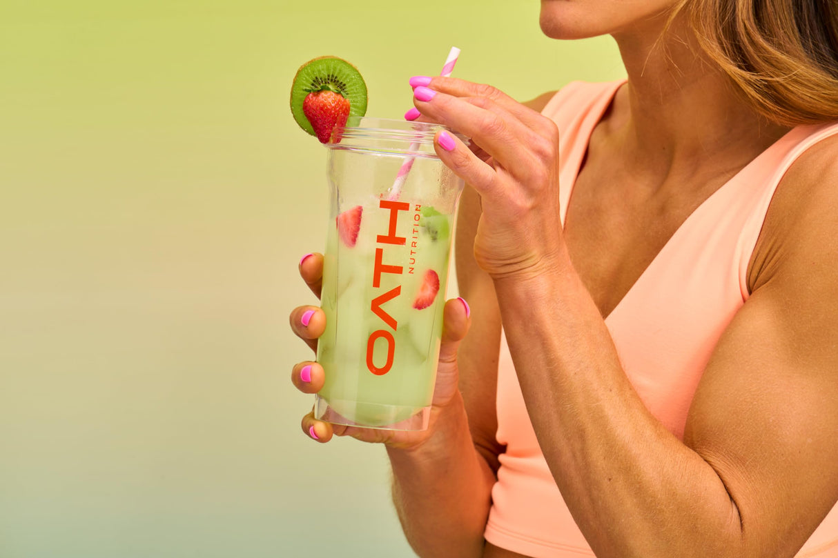 Oath Nutrition Clear Whey Isolate Protein Powder, Kiwi Strawberry, 20g Complete Protein per Serving, No Added Sugar, Grass-Fed, 21 Servings