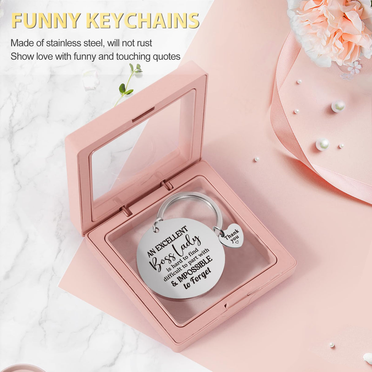 Boss Lady Gifts for Women, Best Boss Gift with Grocery Canvas Tote Bag, Funny Boss Christmas Box for Women, Cool Basket for Bosses Female, Office Appreciation Gifts for Birthday Boss's Day Pink