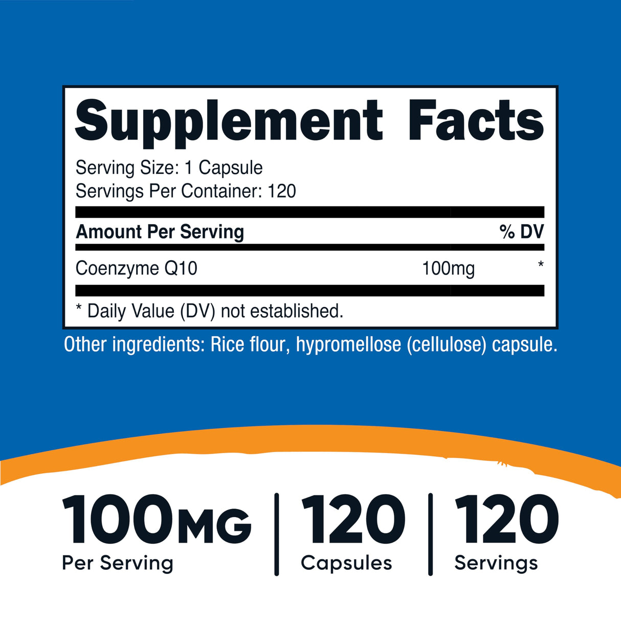 Nutricost CoQ10 100mg, 120 Vegetarian Capsules, 120 Servings - High Absorption, Vegetarian, Non-GMO, Coenzyme Q10 (Pack of 2)