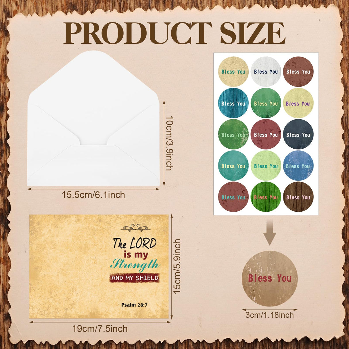 120 Set Inspirational Christian Greeting Cards Bulk with Envelopes Scripture, Inspirational Bible Verse of Christian Greeting Card for Christmas Thanksgiving Birthday Gift, 4 x 6''(Retro Style)