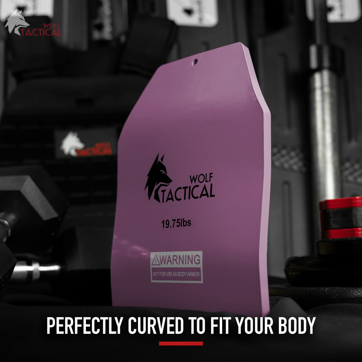 WOLF TACTICAL Curved Weight Vest Plates – 5.75/8.75/14.5LB Pairs – Contoured Ergonomic Fit – WODs, Strength Training, Running, Heavy Workouts (19.75LB Plates)