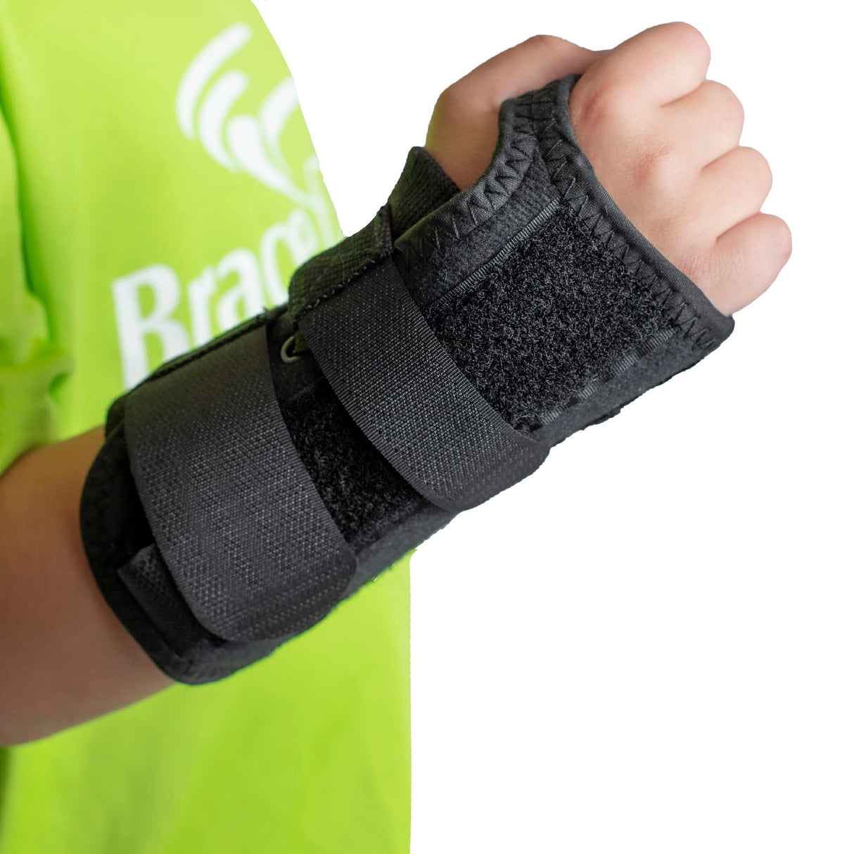 Brace Direct Kids Lace-Up Wrist Brace for Immobilization, Sprains, Strains, Carpal Tunnel & De Quervain’s, Left Wrist - Fits 6 in length / 4-5.5 in wrist (18 m-7 y)