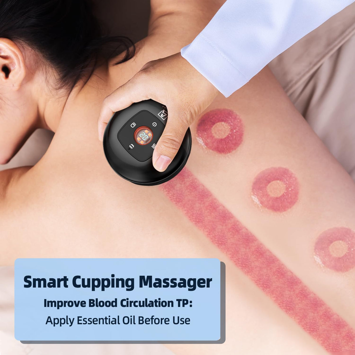 Ambfina 2 Electric Cupping Therapy Set, 5-in-1 Smart Cupping kit with Red Light Therapy, Gua Sha Massage Tool, Relieves Neck Shoulder Back Aches Muscle Soreness, Improves Blood Circulation