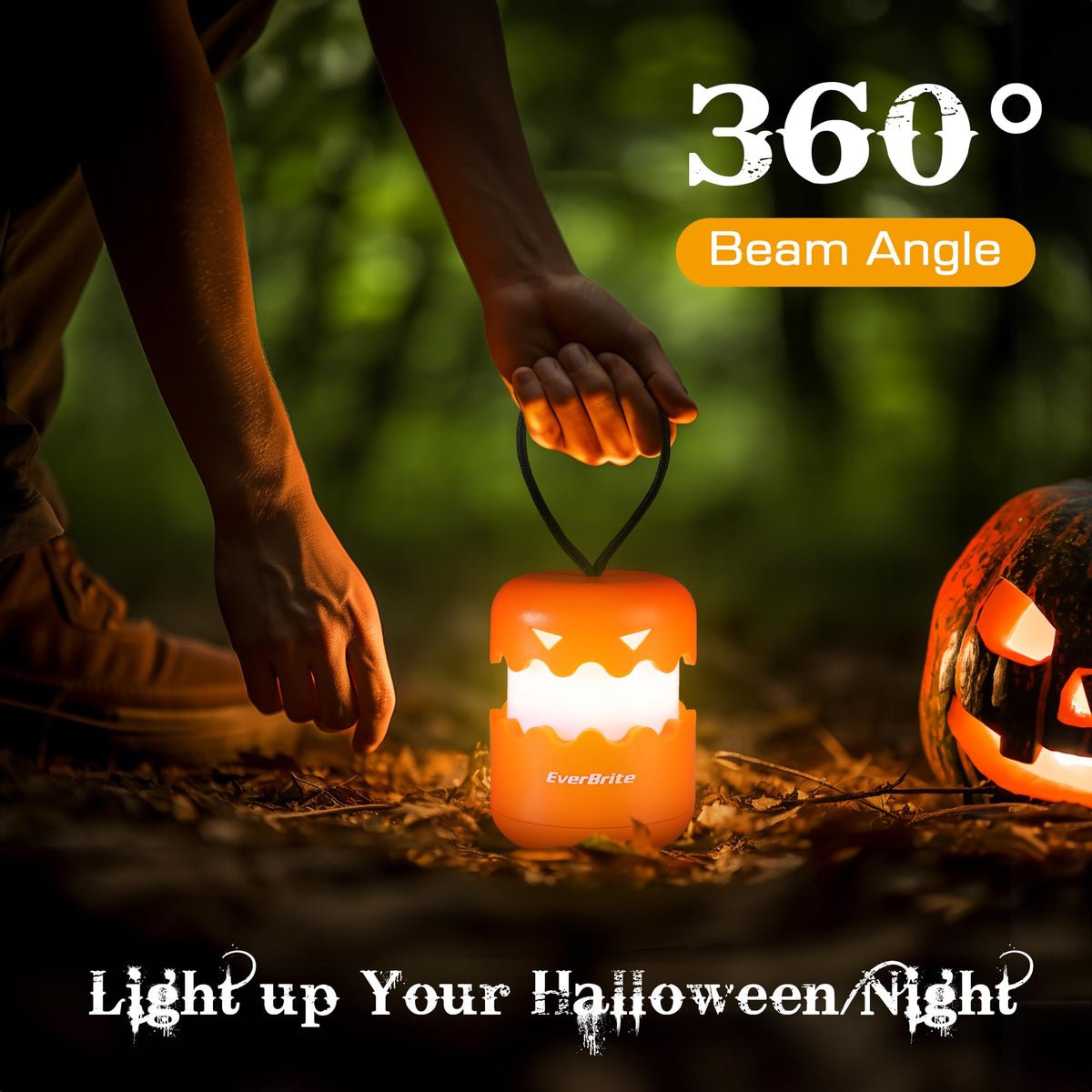 EverBrite 6-Pack Halloween Pumpkin Lantern, Collapsible Jack O Lantern
